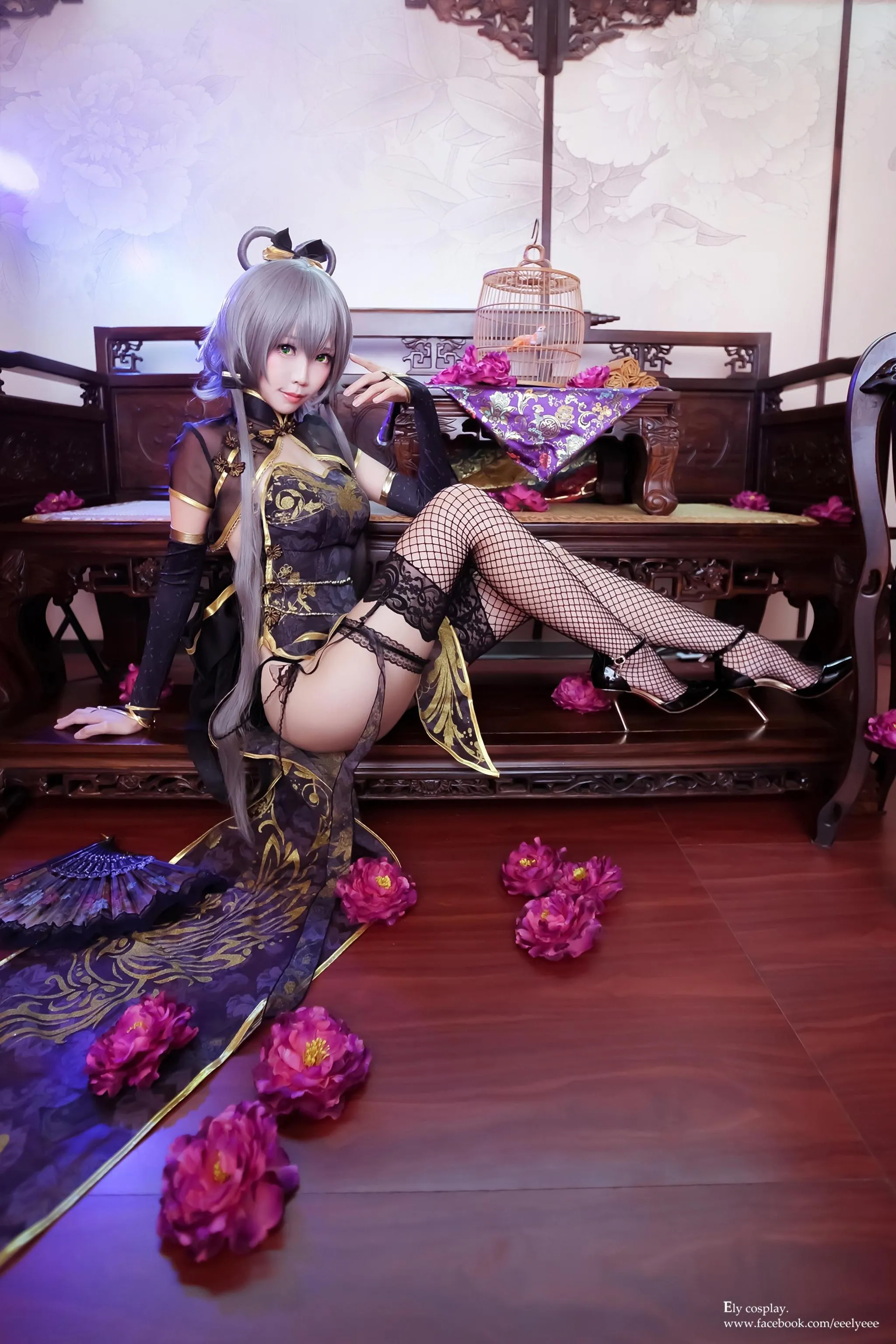 ElyEE子 – NO.55 天依-金丝雀旗袍 [13P]插图8